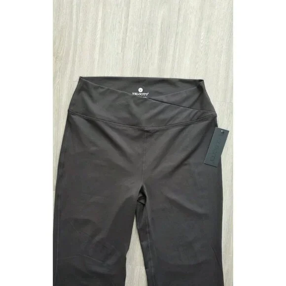 Velocity 2X Plus High Rise Flare Wide Leg Stretch Yoga Pants Bootcut - Picture 4 of 16